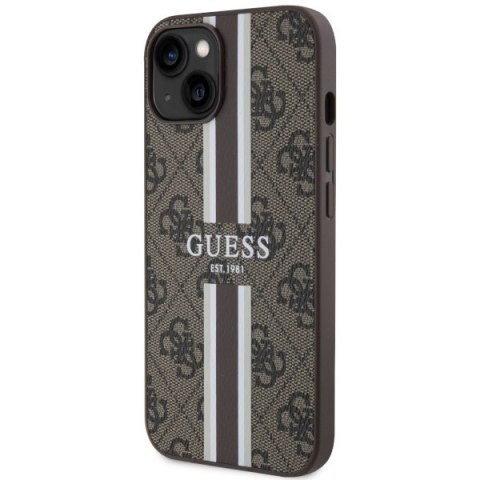 Guess nakładka do iPhone 14 6,1" GUHMP14SP4RPSW brązowa harcase Magsafe 4G Printed Stripes Guess nakładka do iPhone 14 6,1" GUHMP14SP4RPSW brązowa harcase Magsafe 4G Printed Stripes