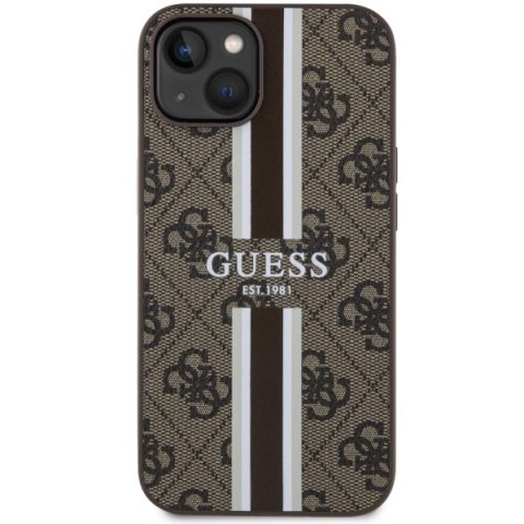 Guess nakładka do iPhone 14 6,1" GUHMP14SP4RPSW brązowa harcase Magsafe 4G Printed Stripes Guess nakładka do iPhone 14 6,1" GUHMP14SP4RPSW brązowa harcase Magsafe 4G Printed Stripes