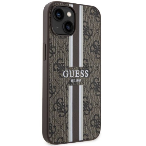 Guess nakładka do iPhone 14 6,1" GUHMP14SP4RPSW brązowa harcase Magsafe 4G Printed Stripes Guess nakładka do iPhone 14 6,1" GUHMP14SP4RPSW brązowa harcase Magsafe 4G Printed Stripes