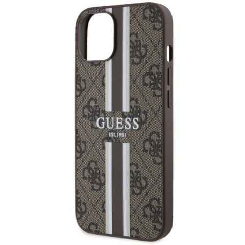 Guess nakładka do iPhone 14 6,1" GUHMP14SP4RPSW brązowa harcase Magsafe 4G Printed Stripes Guess nakładka do iPhone 14 6,1" GUHMP14SP4RPSW brązowa harcase Magsafe 4G Printed Stripes