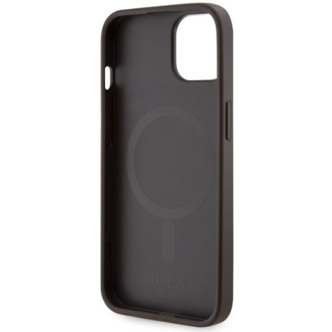 Guess nakładka do iPhone 14 6,1" GUHMP14SP4RPSW brązowa harcase Magsafe 4G Printed Stripes Guess nakładka do iPhone 14 6,1" GUHMP14SP4RPSW brązowa harcase Magsafe 4G Printed Stripes