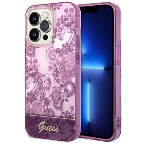Guess nakładka do iPhone 14 Pro Max 6,7" GUHCP14XHGPLHF fuksja hardcase Porcelain Collection Guess nakładka do iPhone 14 Pro Max 6,7" GUHCP14XHGPLHF fuksja hardcase Porcelain Collection