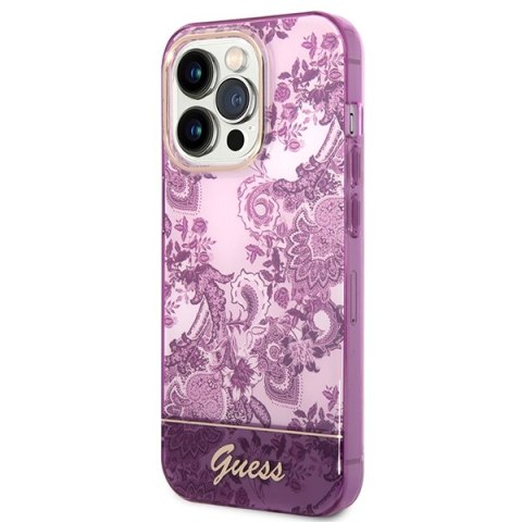 Guess nakładka do iPhone 14 Pro Max 6,7" GUHCP14XHGPLHF fuksja hardcase Porcelain Collection Guess nakładka do iPhone 14 Pro Max 6,7" GUHCP14XHGPLHF fuksja hardcase Porcelain Collection