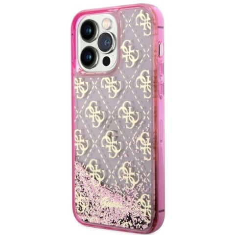 Guess nakładka do iPhone 14 Pro Max 6,7" GUHCP14XLC4PSGP różowa hardcase Liquid Glitter 4G Translucent Guess nakładka do iPhone 14 Pro Max 6,7" GUHCP14XLC4PSGP różowa hardcase Liquid Glitter 4G Translucent