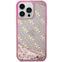 Guess nakładka do iPhone 14 Pro Max 6,7" GUHCP14XLC4PSGP różowa hardcase Liquid Glitter 4G Translucent