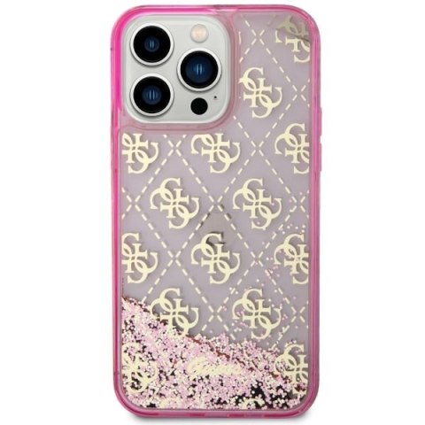Guess nakładka do iPhone 14 Pro Max 6,7" GUHCP14XLC4PSGP różowa hardcase Liquid Glitter 4G Translucent Guess nakładka do iPhone 14 Pro Max 6,7" GUHCP14XLC4PSGP różowa hardcase Liquid Glitter 4G Translucent