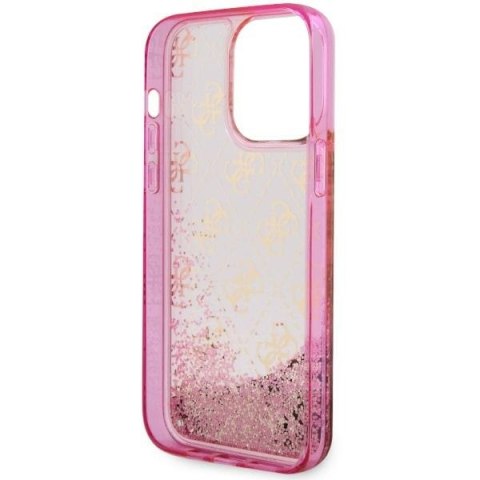 Guess nakładka do iPhone 14 Pro Max 6,7" GUHCP14XLC4PSGP różowa hardcase Liquid Glitter 4G Translucent Guess nakładka do iPhone 14 Pro Max 6,7" GUHCP14XLC4PSGP różowa hardcase Liquid Glitter 4G Translucent