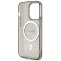 Guess nakładka do iPhone 14 Pro Max 6,7" GUHMP14XHCMCGK czarna hardcase Magsafe IML Glitter Gold