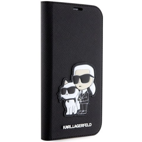 Karl Lagerfeld etui do iPhone 14 Pro Max 6,7" KLBKP14XSANKCPK czarne Saffiano Karl & Choupette Karl Lagerfeld etui do iPhone 14 Pro Max 6,7" KLBKP14XSANKCPK czarne Saffiano Karl & Choupette