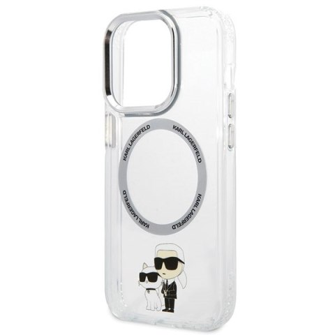 Karl Lagerfeld nakładka do iPhone 13 Pro 6,1" KLHMP13LHNKCIT transparentna hardcase Magsafe IML NFT Karl & Choupette Karl Lagerfeld nakładka do iPhone 13 Pro 6,1" KLHMP13LHNKCIT transparentna hardcase Magsafe IML NFT Karl & Choupette