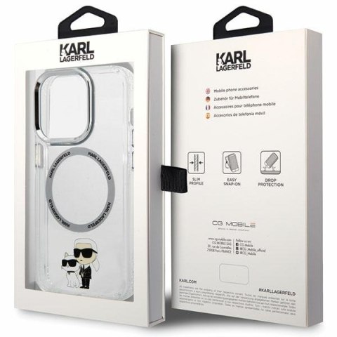 Karl Lagerfeld nakładka do iPhone 13 Pro 6,1" KLHMP13LHNKCIT transparentna hardcase Magsafe IML NFT Karl & Choupette Karl Lagerfeld nakładka do iPhone 13 Pro 6,1" KLHMP13LHNKCIT transparentna hardcase Magsafe IML NFT Karl & Choupette