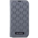 Karl Lagerfeld nakładka do iPhone 14 6,1" KLBKP14SSAKLHPG srebrna BT Saffiano Mono