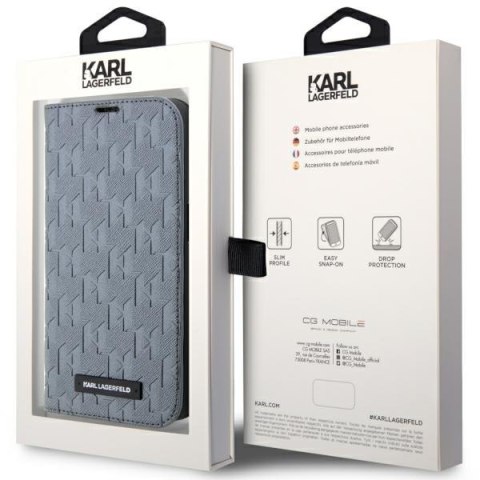 Karl Lagerfeld nakładka do iPhone 14 6,1" KLBKP14SSAKLHPG srebrna BT Saffiano Mono Karl Lagerfeld nakładka do iPhone 14 6,1" KLBKP14SSAKLHPG srebrna BT Saffiano Mono