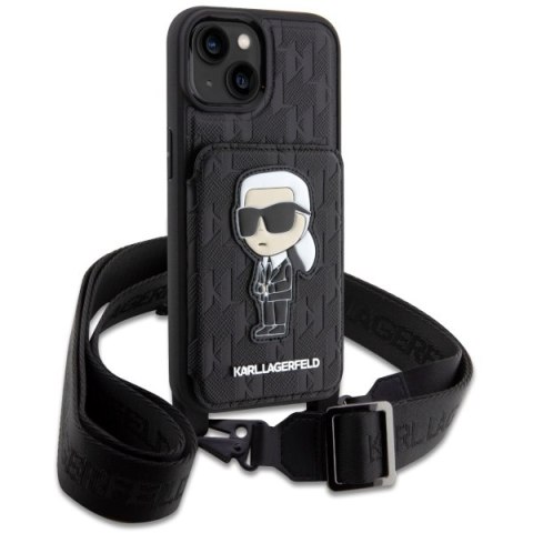 Karl Lagerfeld nakładka do iPhone 14 6,1" KLHCP14SCSAKHPKK czarna hardcase Crossbody Saffiano Mono Ikonik NFT Karl Lagerfeld nakładka do iPhone 14 6,1" KLHCP14SCSAKHPKK czarna hardcase Crossbody Saffiano Mono Ikonik NFT