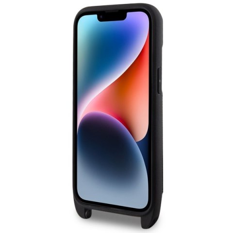 Karl Lagerfeld nakładka do iPhone 14 6,1" KLHCP14SCSAKHPKK czarna hardcase Crossbody Saffiano Mono Ikonik NFT Karl Lagerfeld nakładka do iPhone 14 6,1" KLHCP14SCSAKHPKK czarna hardcase Crossbody Saffiano Mono Ikonik NFT