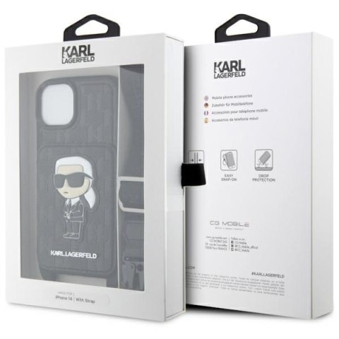 Karl Lagerfeld nakładka do iPhone 14 6,1" KLHCP14SCSAKHPKK czarna hardcase Crossbody Saffiano Mono Ikonik NFT Karl Lagerfeld nakładka do iPhone 14 6,1" KLHCP14SCSAKHPKK czarna hardcase Crossbody Saffiano Mono Ikonik NFT