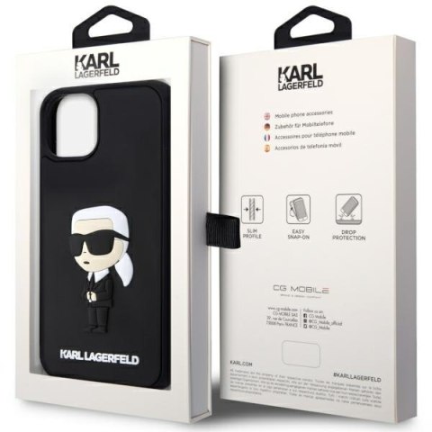 Karl Lagerfeld nakładka do iPhone 14 Plus 6,7" KLHCP14M3DRKINK czarna harcase Saffiano Mono Patch Ikonik NFT Karl Lagerfeld nakładka do iPhone 14 Plus 6,7" KLHCP14M3DRKINK czarna harcase Saffiano Mono Patch Ikonik NFT