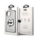 Karl Lagerfeld nakładka do iPhone 14 Plus 6,7" KLHCP14MG2CPS srebrna hardcase Glitter Choupette Patch