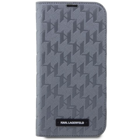 Karl Lagerfeld nakładka do iPhone 14 Pro 6,1" KLBKP14LSAKLHPG srebrna BT Saffiano Mono Karl Lagerfeld nakładka do iPhone 14 Pro 6,1" KLBKP14LSAKLHPG srebrna BT Saffiano Mono
