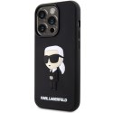 Karl Lagerfeld nakładka do iPhone 14 Pro 6,1" KLHCP14L3DRKINK czarna hardcase Rubber Ikonik 3D