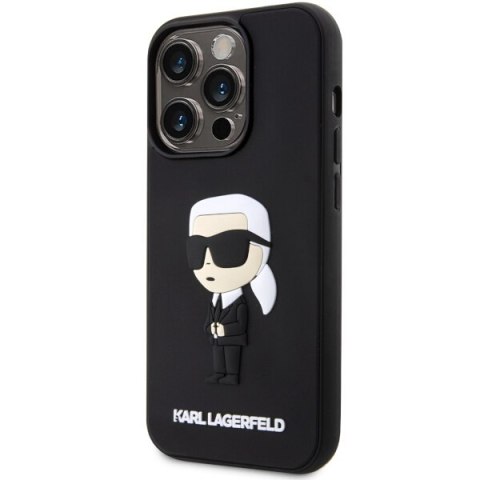 Karl Lagerfeld nakładka do iPhone 14 Pro 6,1" KLHCP14L3DRKINK czarna hardcase Rubber Ikonik 3D Karl Lagerfeld nakładka do iPhone 14 Pro 6,1" KLHCP14L3DRKINK czarna hardcase Rubber Ikonik 3D