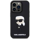 Karl Lagerfeld nakładka do iPhone 14 Pro 6,1" KLHCP14L3DRKINK czarna hardcase Rubber Ikonik 3D