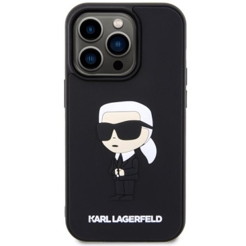 Karl Lagerfeld nakładka do iPhone 14 Pro 6,1" KLHCP14L3DRKINK czarna hardcase Rubber Ikonik 3D Karl Lagerfeld nakładka do iPhone 14 Pro 6,1" KLHCP14L3DRKINK czarna hardcase Rubber Ikonik 3D