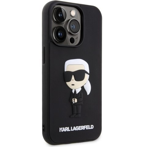 Karl Lagerfeld nakładka do iPhone 14 Pro 6,1" KLHCP14L3DRKINK czarna hardcase Rubber Ikonik 3D Karl Lagerfeld nakładka do iPhone 14 Pro 6,1" KLHCP14L3DRKINK czarna hardcase Rubber Ikonik 3D