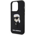 Karl Lagerfeld nakładka do iPhone 14 Pro 6,1" KLHCP14L3DRKINK czarna hardcase Rubber Ikonik 3D