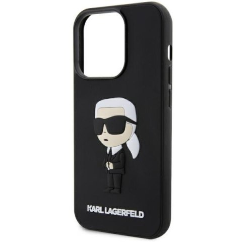 Karl Lagerfeld nakładka do iPhone 14 Pro 6,1" KLHCP14L3DRKINK czarna hardcase Rubber Ikonik 3D Karl Lagerfeld nakładka do iPhone 14 Pro 6,1" KLHCP14L3DRKINK czarna hardcase Rubber Ikonik 3D