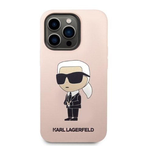 Karl Lagerfeld nakładka do iPhone 14 Pro 6,1" KLHMP14LSNIKBCP różowa hardcase Silicone Ikonik Magsafe Karl Lagerfeld nakładka do iPhone 14 Pro 6,1" KLHMP14LSNIKBCP różowa hardcase Silicone Ikonik Magsafe