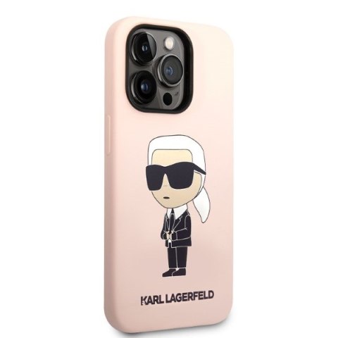 Karl Lagerfeld nakładka do iPhone 14 Pro 6,1" KLHMP14LSNIKBCP różowa hardcase Silicone Ikonik Magsafe Karl Lagerfeld nakładka do iPhone 14 Pro 6,1" KLHMP14LSNIKBCP różowa hardcase Silicone Ikonik Magsafe