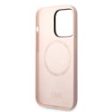 Karl Lagerfeld nakładka do iPhone 14 Pro 6,1" KLHMP14LSNIKBCP różowa hardcase Silicone Ikonik Magsafe