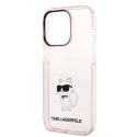 Karl Lagerfeld nakładka do iPhone 14 Pro Max 6,7" KLHCP14XHNCHTCP różowa hardcase Glitter Choupette Patch