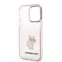 Karl Lagerfeld nakładka do iPhone 14 Pro Max 6,7" KLHCP14XHNCHTCP różowa hardcase Glitter Choupette Patch