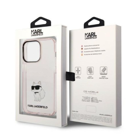 Karl Lagerfeld nakładka do iPhone 14 Pro Max 6,7" KLHCP14XHNCHTCP różowa hardcase Glitter Choupette Patch Karl Lagerfeld nakładka do iPhone 14 Pro Max 6,7" KLHCP14XHNCHTCP różowa hardcase Glitter Choupette Patch
