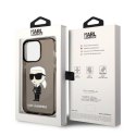 Karl Lagerfeld nakładka do iPhone 14 Pro Max 6,7" KLHCP14XHNIKTCK czarna hardcase Ikonik Karl Lagerfeld