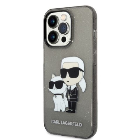 Karl Lagerfeld nakładka do iPhone 14 Pro Max 6,7" KLHCP14XHNKCTGK czarna hardcase Gliter Karl&Choupette Karl Lagerfeld nakładka do iPhone 14 Pro Max 6,7" KLHCP14XHNKCTGK czarna hardcase Gliter Karl&Choupette