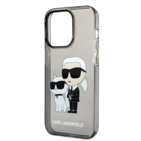 Karl Lagerfeld nakładka do iPhone 14 Pro Max 6,7" KLHCP14XHNKCTGK czarna hardcase Gliter Karl&Choupette Karl Lagerfeld nakładka do iPhone 14 Pro Max 6,7" KLHCP14XHNKCTGK czarna hardcase Gliter Karl&Choupette