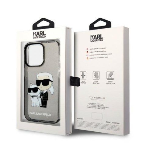 Karl Lagerfeld nakładka do iPhone 14 Pro Max 6,7" KLHCP14XHNKCTGK czarna hardcase Gliter Karl&Choupette Karl Lagerfeld nakładka do iPhone 14 Pro Max 6,7" KLHCP14XHNKCTGK czarna hardcase Gliter Karl&Choupette