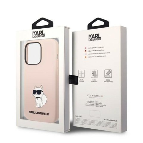 Karl Lagerfeld nakładka do iPhone 14 Pro Max 6,7" KLHCP14XSNCHBCP różowa hardcase Silicone Choupette Karl Lagerfeld nakładka do iPhone 14 Pro Max 6,7" KLHCP14XSNCHBCP różowa hardcase Silicone Choupette
