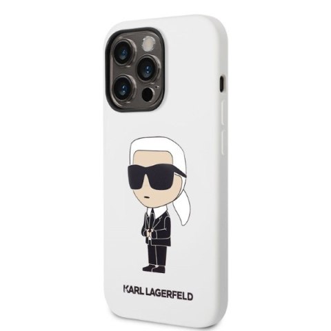 Karl Lagerfeld nakładka do iPhone 14 Pro Max 6,7" KLHCP14XSNIKBCH biała hardcase Silicone Ikonik Karl Lagerfeld nakładka do iPhone 14 Pro Max 6,7" KLHCP14XSNIKBCH biała hardcase Silicone Ikonik