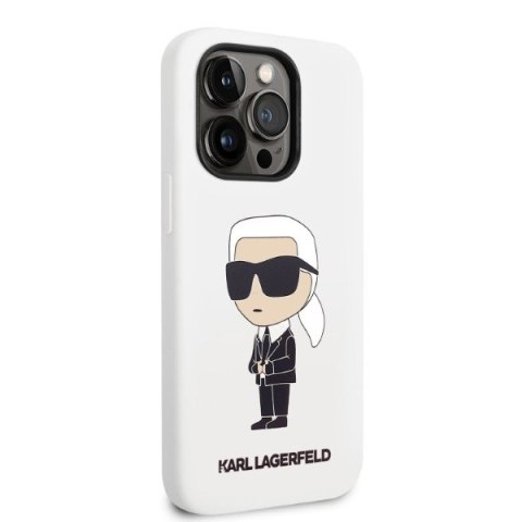 Karl Lagerfeld nakładka do iPhone 14 Pro Max 6,7" KLHCP14XSNIKBCH biała hardcase Silicone Ikonik Karl Lagerfeld nakładka do iPhone 14 Pro Max 6,7" KLHCP14XSNIKBCH biała hardcase Silicone Ikonik