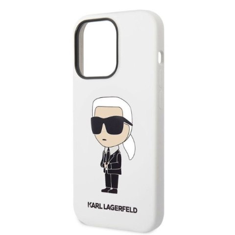 Karl Lagerfeld nakładka do iPhone 14 Pro Max 6,7" KLHCP14XSNIKBCH biała hardcase Silicone Ikonik Karl Lagerfeld nakładka do iPhone 14 Pro Max 6,7" KLHCP14XSNIKBCH biała hardcase Silicone Ikonik