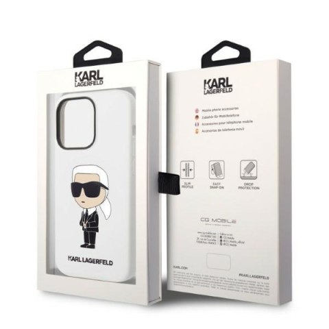 Karl Lagerfeld nakładka do iPhone 14 Pro Max 6,7" KLHCP14XSNIKBCH biała hardcase Silicone Ikonik Karl Lagerfeld nakładka do iPhone 14 Pro Max 6,7" KLHCP14XSNIKBCH biała hardcase Silicone Ikonik