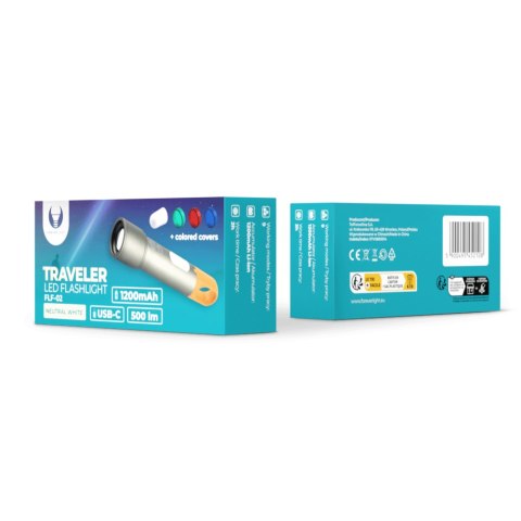 Latarka ręczna LED TRAVELER 1200mAh 500lm USB-C FLF-02 Forever Light Latarka ręczna LED TRAVELER 1200mAh 500lm USB-C FLF-02 Forever Light