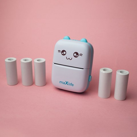 Maxlife drukarka termiczna Bluetooth MXTP-100 niebieska Maxlife drukarka termiczna Bluetooth MXTP-100 niebieska