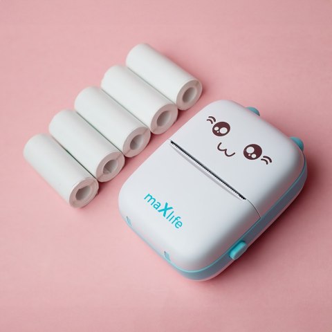 Maxlife drukarka termiczna Bluetooth MXTP-100 niebieska Maxlife drukarka termiczna Bluetooth MXTP-100 niebieska