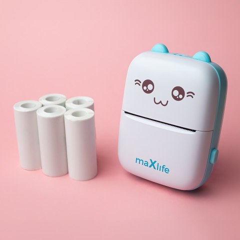 Maxlife drukarka termiczna Bluetooth MXTP-100 niebieska Maxlife drukarka termiczna Bluetooth MXTP-100 niebieska