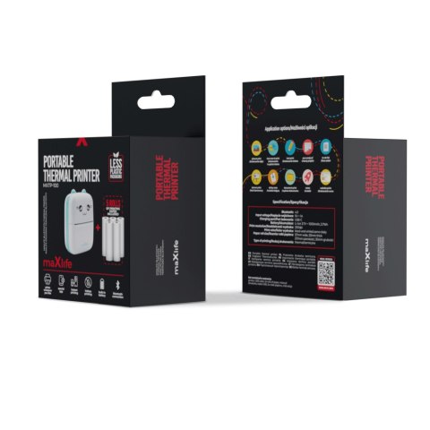 Maxlife drukarka termiczna Bluetooth MXTP-100 niebieska Maxlife drukarka termiczna Bluetooth MXTP-100 niebieska